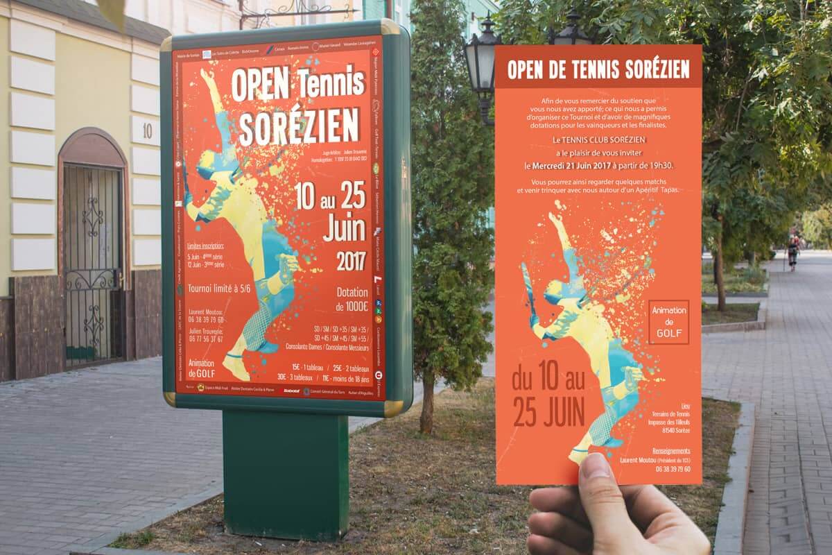 tennis club sorèze poster and invitation tournament