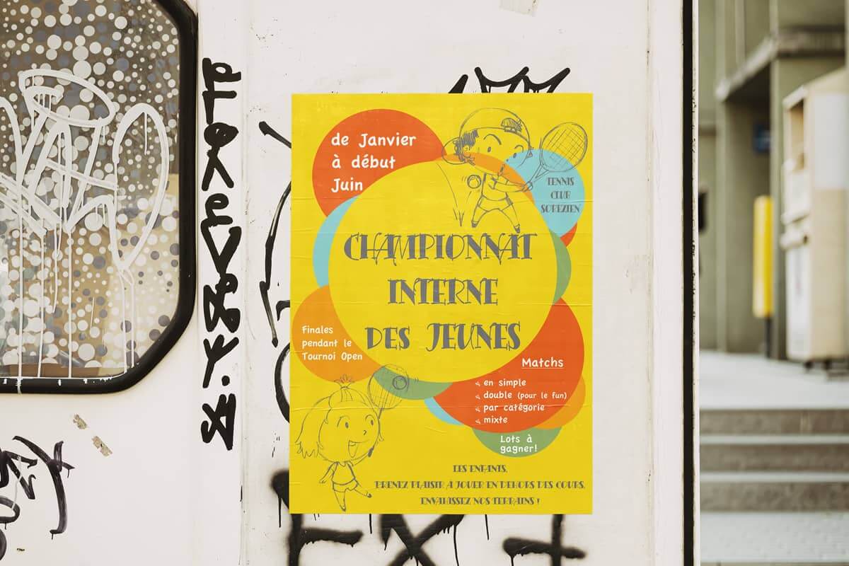 tennis club sorèze poster tournament for youngs players