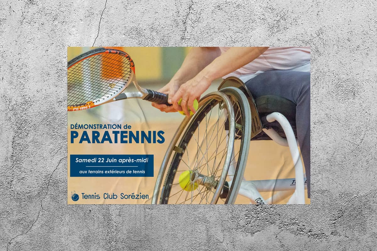 tennis club sorèze poster sport disabled