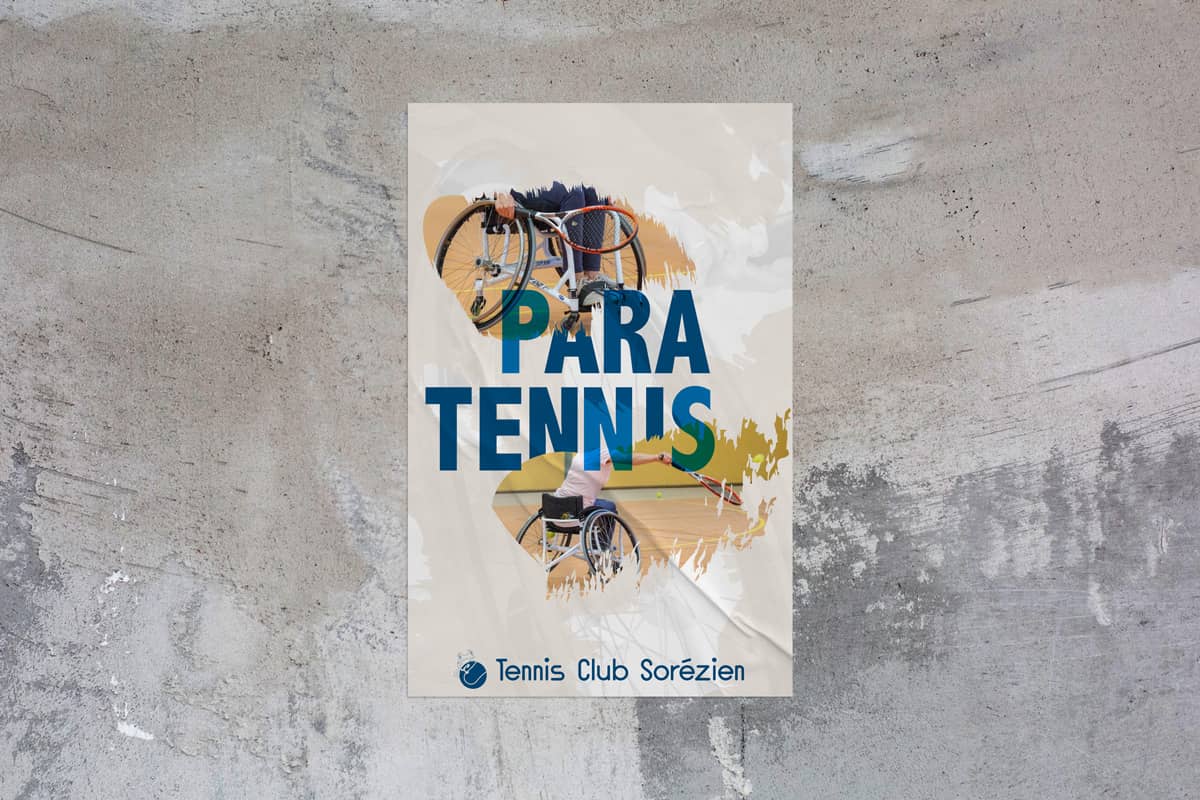 tennis club sorèze poster sport disabled