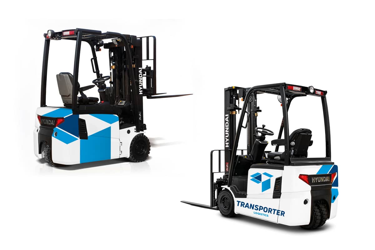 sticker for transporter company's pallet truck