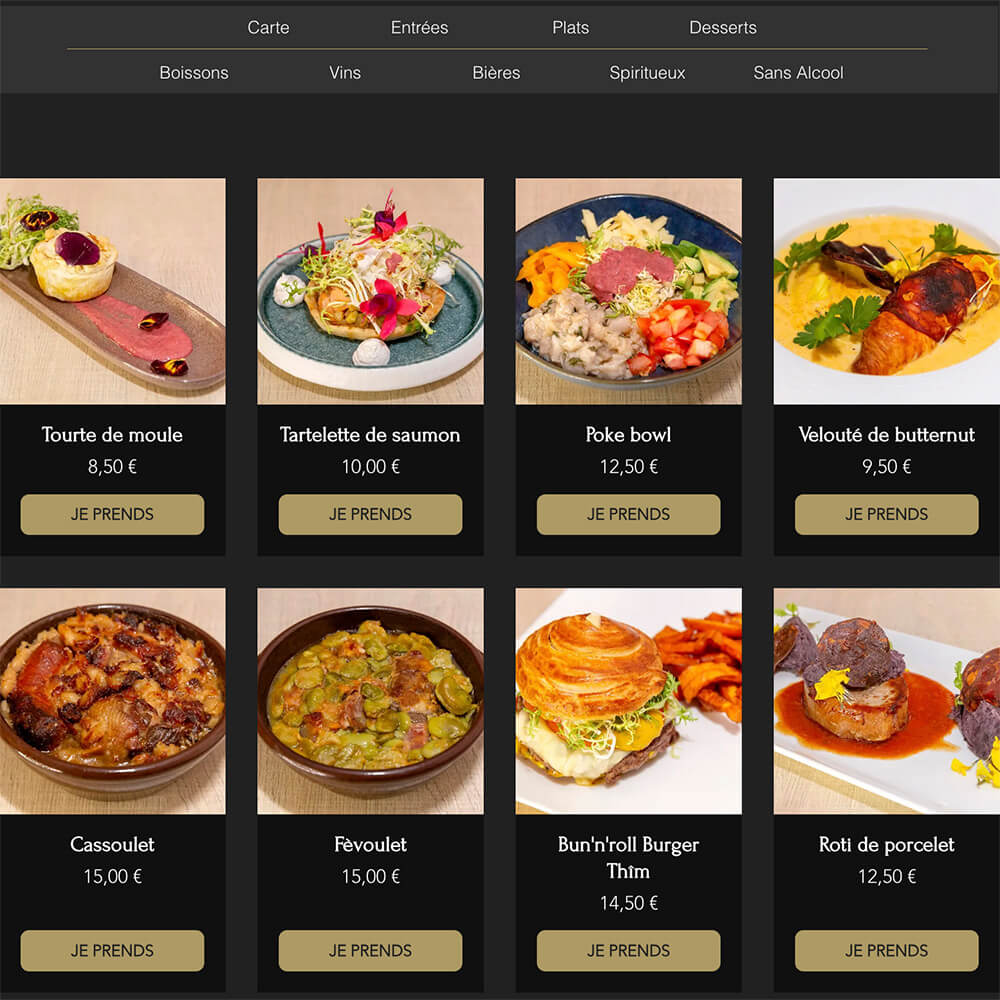 restaurant la table de durfort produits